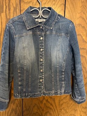 EUC LADIES M MEDIUM WASH STRETCH DENIM JACKET